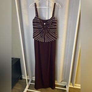 Daymor Couture vintage purple beaded dress